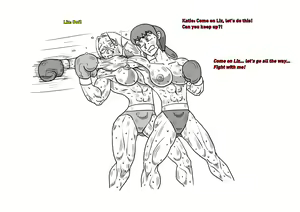 Page 4 of Boxing Girls Katie vs. Liz Rounds 1-4 (English) Plus Bonus Sisters Round - preview thumbnail