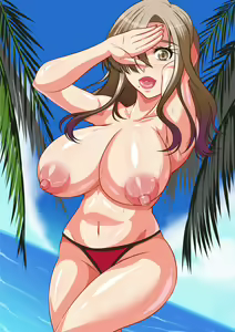 Page 56 of Hitozuma Mikiko-san Yarimoku Beach Taiken-dan - preview thumbnail