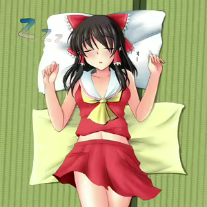 Reimu-san ga ne tetanode itazura shite mita — hentai manga cover on Fhentai