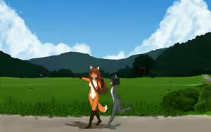 Summer, Sunny, Two Girls... Outdoor in Animal Body Painting... — hentai manga cover on Fhentai