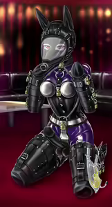 chastity belt rubber girl and pet play girl - hentai manga cover image