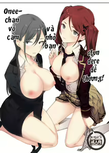 Kinjo no Tsuntsun Imouto to Muhyoujou Ane ni Semarare Ecchi - hentai manga cover image