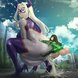 Page 3 of Mount Lady X Futa Tsuyu Cumflation - preview thumbnail