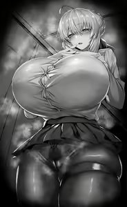 Page 4 of Okeke Marumie Micro Skirt & No-Pan Bakunyuu Tokumori Saber-san - preview thumbnail