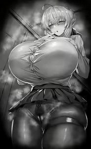 Page 8 of Okeke Marumie Micro Skirt & No-Pan Bakunyuu Tokumori Saber-san - preview thumbnail