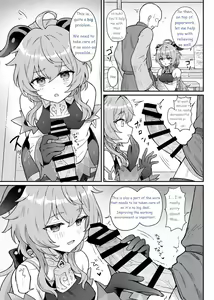 Page 4 of Ganyu-chan ga Shigoto to Seiyoku Shori o Otetsudai suru Hon. | A book in which Ganyu helps you out with your work and sexual urges. - preview thumbnail