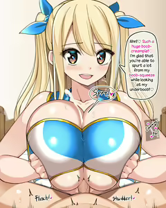 Page 5 of Lucy Hizaue Zuri ♡ | Lucy's Knee-High Paizuri ♡ - preview thumbnail