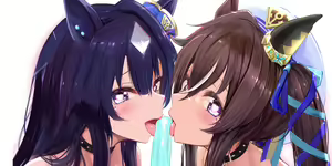 Double V blowjob - hentai manga cover image