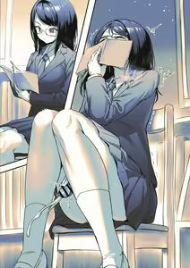 Page 5 of Toshokan de Hassan Shichau Futanari Megane-chan - preview thumbnail