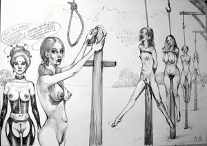 Page 68 of Impalement-A selection of black and white drawings - preview thumbnail