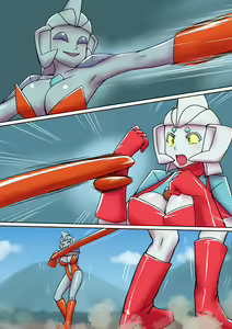 Page 12 of Tokusatsu Heroine Series - Rusty Comet Ch. 5 "Rusty Comet VS Rusty Comet" - preview thumbnail