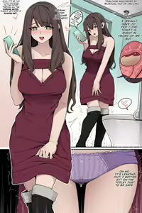 Girl pees while on the phone — hentai manga cover on Fhentai