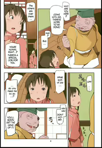 Page 4 of Sen to Chihiro to Ryoujoku no Yuya Ishukan Jigoku no Hibi | Sen and Chihiro and the Bathhouse of Violation: Days of Erotic Hell - preview thumbnail