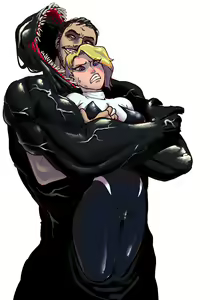 Gwen Stacy and Venom — hentai manga cover on Fhentai