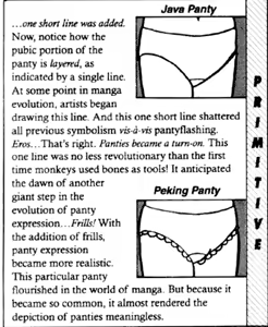 Page 3 of Evolution Of Panties, From "Even A Monkey Can Draw Manga" (1980) By Koji Aihara And Kentaro Takekuma - preview thumbnail