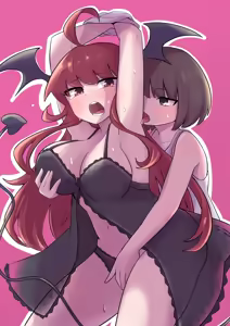 Ubu na Succubus Wakarase Yuri Ecchi | Teaching the Inexperienced Succubus a Lesson with Yuri Sex — hentai manga cover on Fhentai