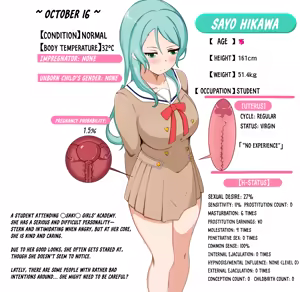 Sayo-chan no H Status ♡ | Sayo-chan's H-Status ♡ -Pregnancy Progress Overview- — hentai manga cover on Fhentai