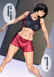 Page 9 of Kurokami Short Joshi Rikujou Ace no Kitaerareta Muteikou na Karada ni Konsui Gom Yabure Namahame! - preview thumbnail