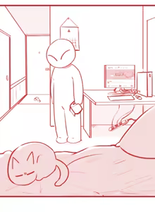 야설들키고 여친이랑 섹스한 썰 - hentai manga cover image