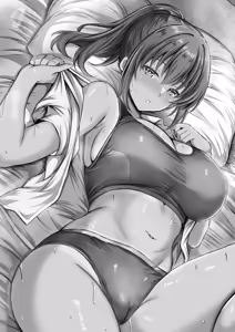 Page 38 of Natsu Kobi no Shitsudo - Natsuyasumi wa Hiyake Kanojo to Asedaku Ecchi Sanmai - - preview thumbnail