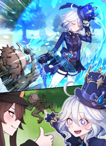 Page 3 of Teyvat Gravure #08: Hu Tao & Furina GOBLIN Impact (uncensored) - preview thumbnail