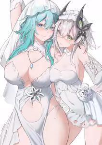 两个陀螺花嫁夫人和赛琪 — hentai manga cover on Fhentai