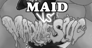 メイドVS変態ナメクジおばさん - hentai manga cover image