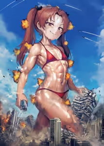 Girls und Panzer characters are muscular women — hentai manga cover on Fhentai