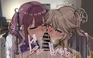 Page 3 of 夏色花梨と春日部つむぎが頬ズリで臭いによって発情してしまう絵 - preview thumbnail