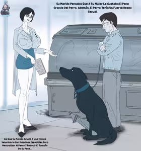 Female Big Breasts x Dog - hentai manga cover image