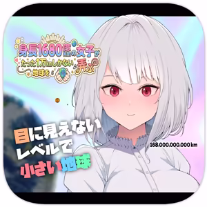 Shinchou 1680-oku km no Joshi ga Tatta 1-man km Shika Nai Chikyuu o Asobubu | A 168 Billion km Tall Girl Toys with the Mere 10,000 km Earth — hentai manga cover on Fhentai