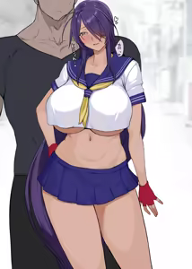 Page 17 of 堕ち済み関羽さん、路上でチンピラ彼氏とメス顔でイチャつきまくって発情してしま - preview thumbnail