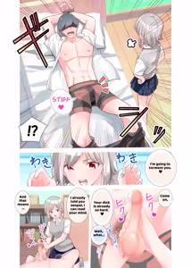 Page 3 of Telepath na Kouhai Kanojo ni Kougan Massage to Chikubi Zeme de Jirasarete Saigo wa Tekoki de Ikasaretai | I want to have my testicle massaged, nipples teased, and cum at the hands of my telepathic girlfriend. - preview thumbnail