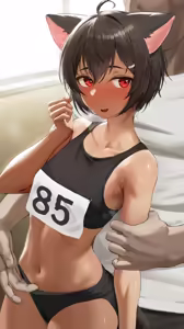 まっちー 2025.3.31 大人の巨根にたじたじにされちゃう発情期の陸上部獣耳ちゃん — hentai manga cover on Fhentai