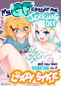 My GF (ghost friend) caught me jerking off and now she's bouncing on it CRAZY STYLE — hentai manga cover on Fhentai