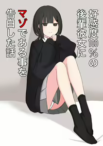 Koukando 100% no Kouhai Kanojo ni Maso de Aru Koto o Kokuhaku Shita Hanashi — hentai manga cover on Fhentai