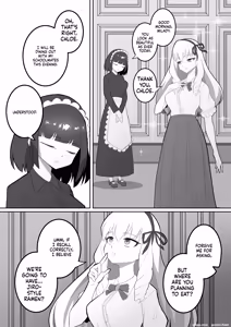 A young lady who gets really fat and her maid who goes crazy — hentai manga cover on Fhentai