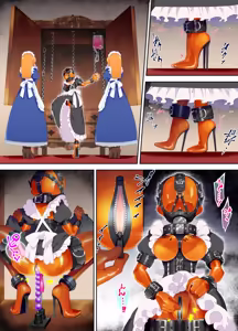 Page 3 of 特殊なﾗﾊﾞｰｽｰﾂを着て働くﾒｲﾄﾞちゃん - preview thumbnail