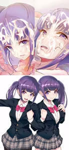 Page 17 of Iya na Kao Sarenagara Opantsu Misete Moraitai Facial cumshot on twin sisters 5 - preview thumbnail