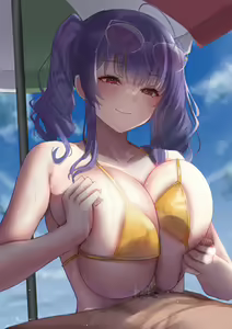 水着ポーラズリ 射精差分 - hentai manga cover image