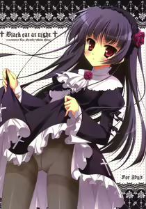 Black cat at night - hentai manga cover image