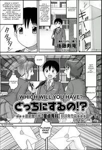 Docchi ni Suru no!? | Which Will You Have? — hentai manga cover on Fhentai