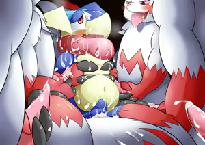 Page 3 of ぶっかけゲッコウガ - preview thumbnail