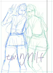 Page 221 of twin Milf Color Page Hokan Pack - preview thumbnail