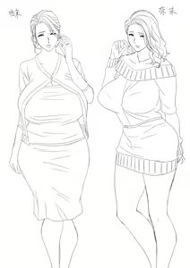 Page 33 of twin Milf Color Page Hokan Pack - preview thumbnail