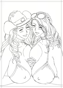 Page 42 of twin Milf Color Page Hokan Pack - preview thumbnail